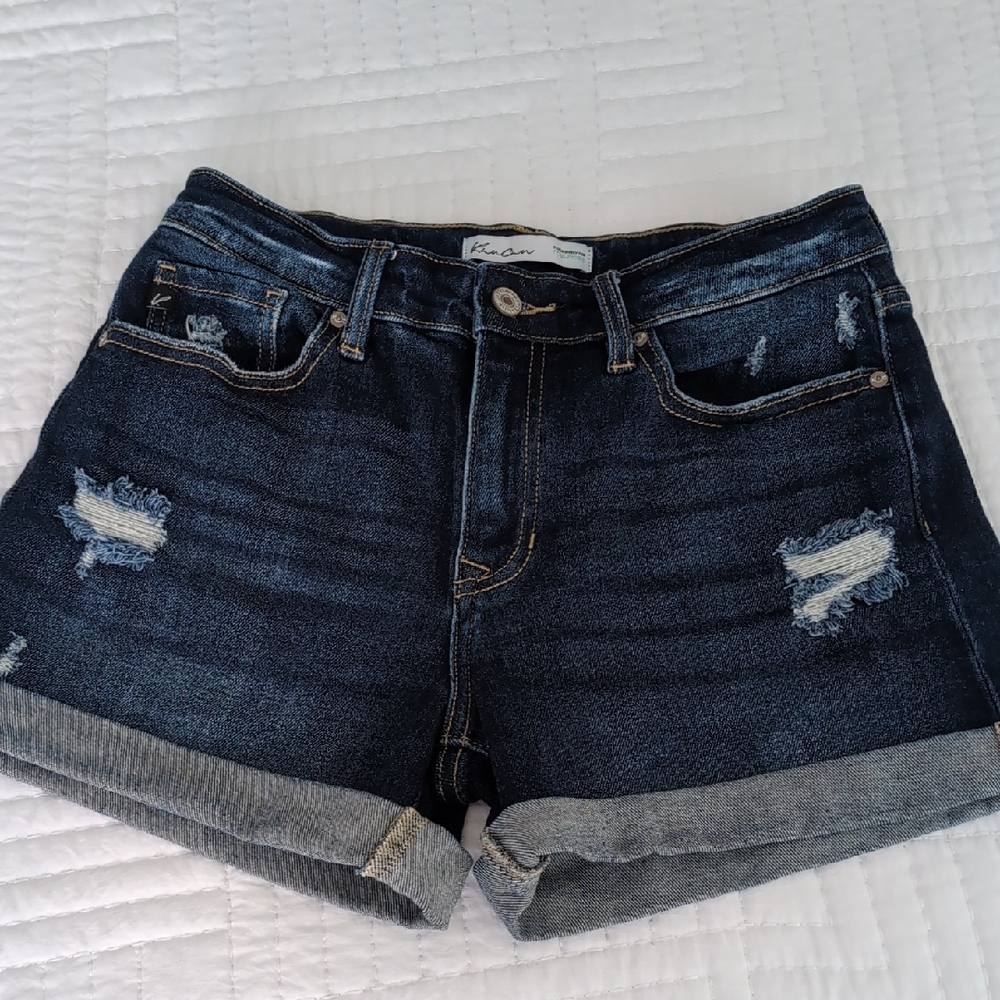 KanCan Blue Distressed Jean Shorts